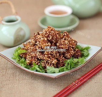 家庭香炸芝麻羊肉