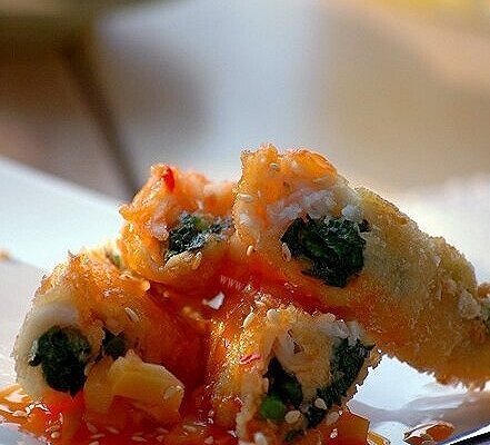 菠菜鱼肉卷