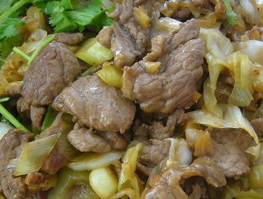 简易版葱爆羊肉