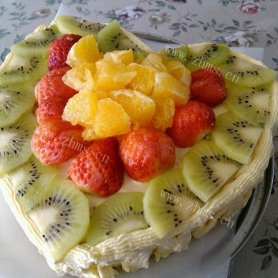 木糖醇法式奶油水果蛋糕