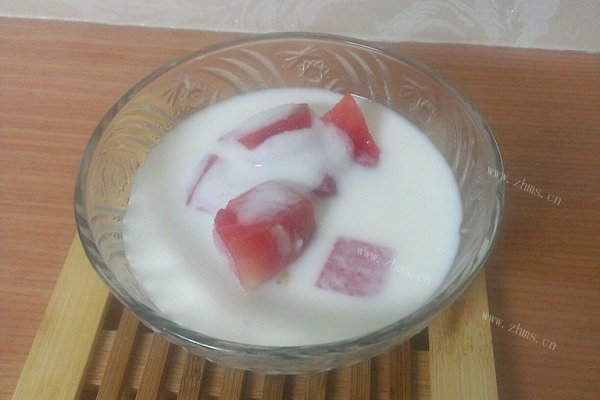 自制牛奶西瓜冰