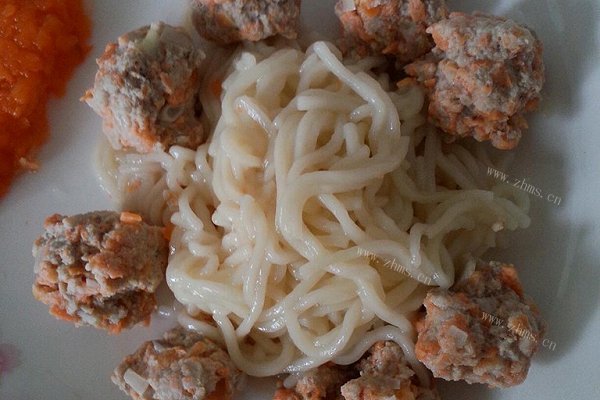 宝宝辅食-胡萝卜小肉丸子