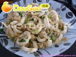 鲜嫩的孜然鱿鱼圈