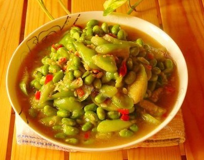 丝瓜毛豆子