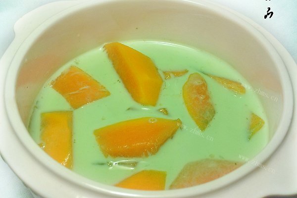 抹茶奶炖木瓜（电炖锅）