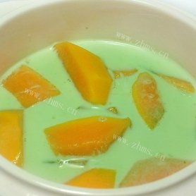 抹茶奶炖木瓜（电炖锅）