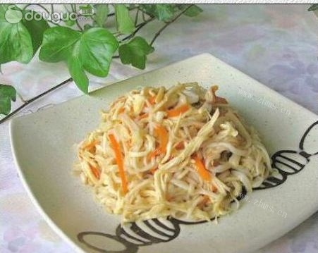 #爱美食#芥末鸡丝金针菇