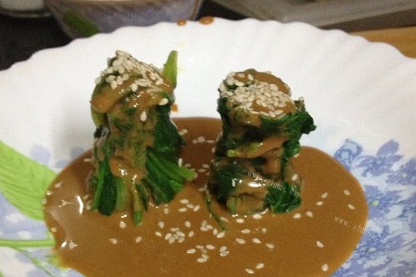 自制麻酱菠菜