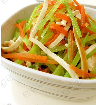 拌芹菜三丝