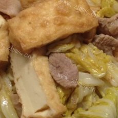 家庭版白菜猪肉炖豆腐