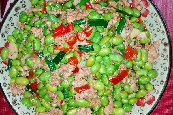 家常毛豆肉末