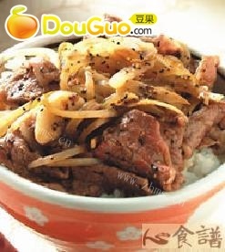 家常黑胡椒牛肉丼