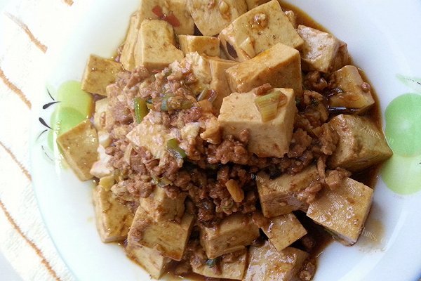 家常肉末烧豆腐