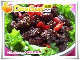 美味的香辣牛肉