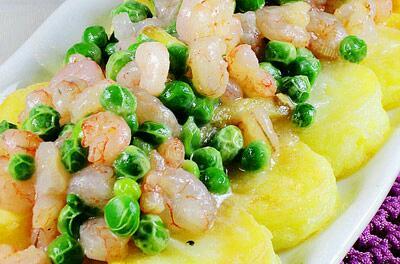 美味豌豆炒虾仁