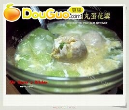可口的丝瓜肉丸蛋花羹