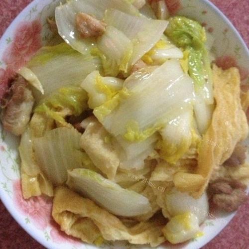 健康美食白菜炒肉