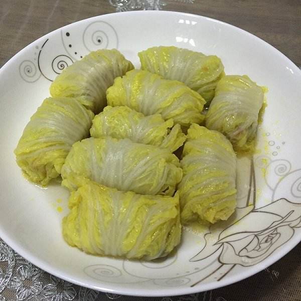 自制扒白菜卷