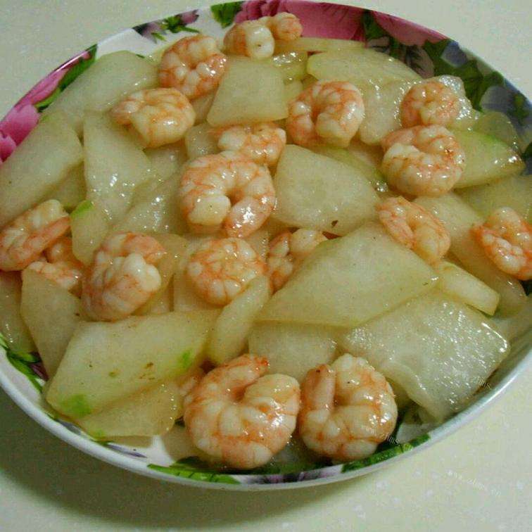 家常冬瓜炒虾仁 