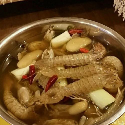 酒酿虾姑 