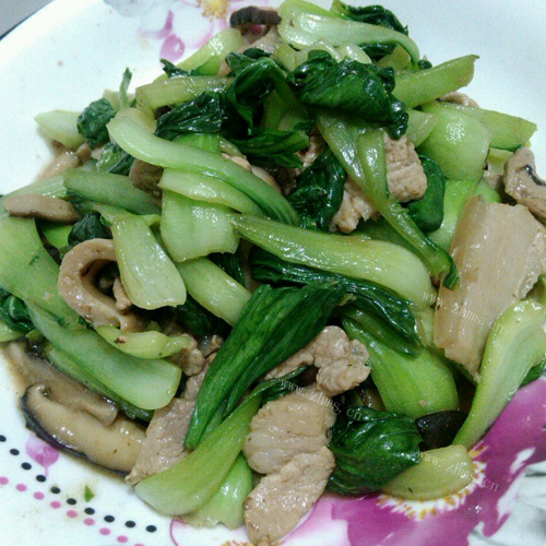 美美厨房之青菜炒香菇