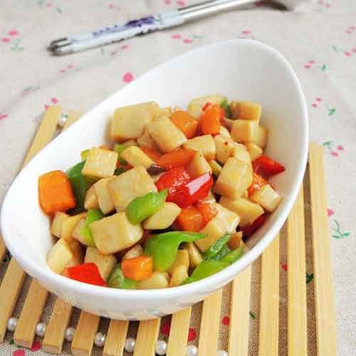 味道香醇的素炒杏鲍菇