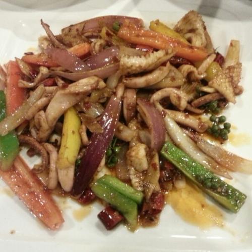 美味的炒鱿鱼须