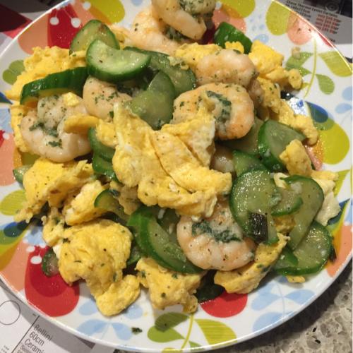#特色美食#虾仁炒蛋