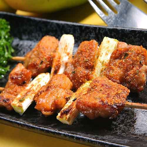 健康美食-烤鸡肉串