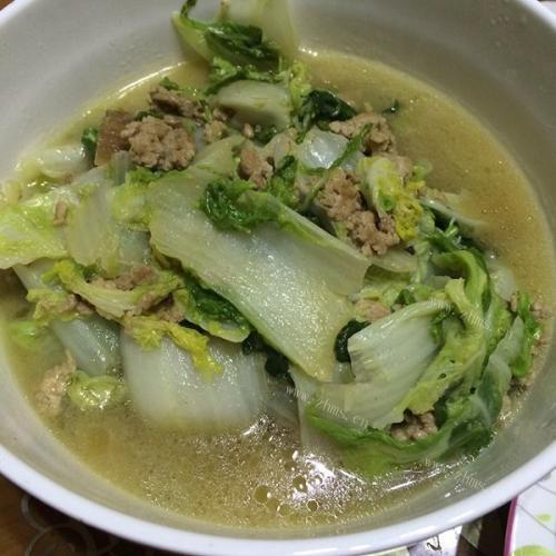 清淡的白菜炒肉