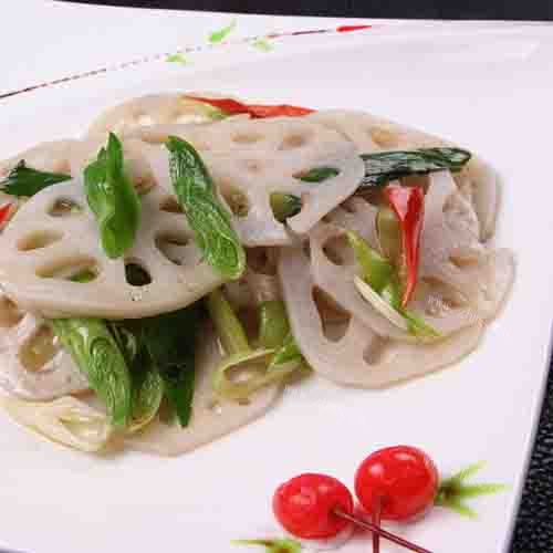 家常菜炒藕片