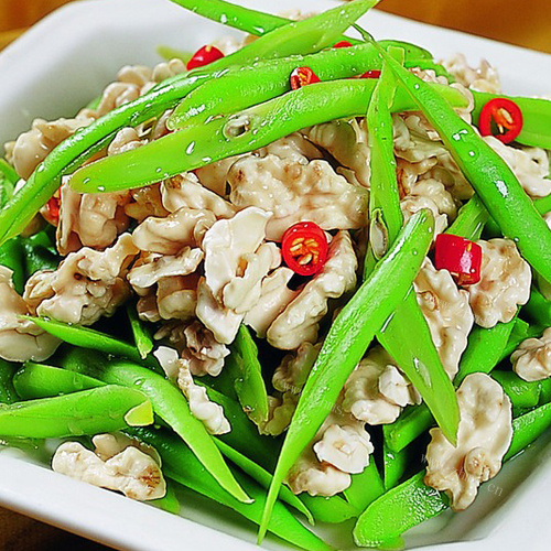自制四季豆炒肉