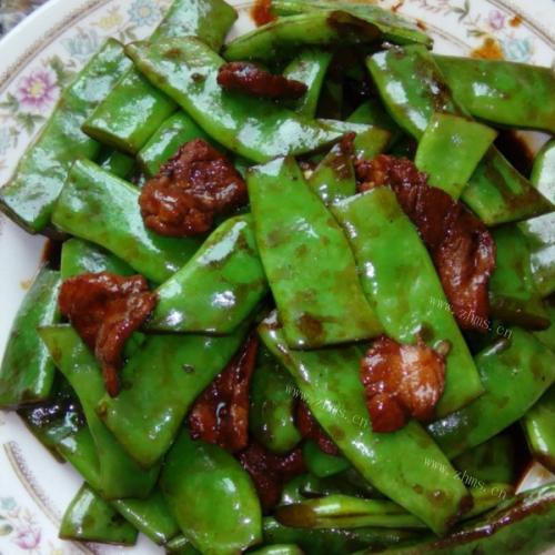自己做的扁豆炒肉