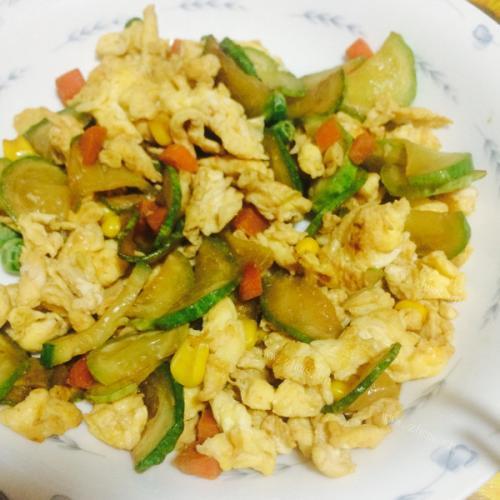 美味的瓜片炒鸡蛋