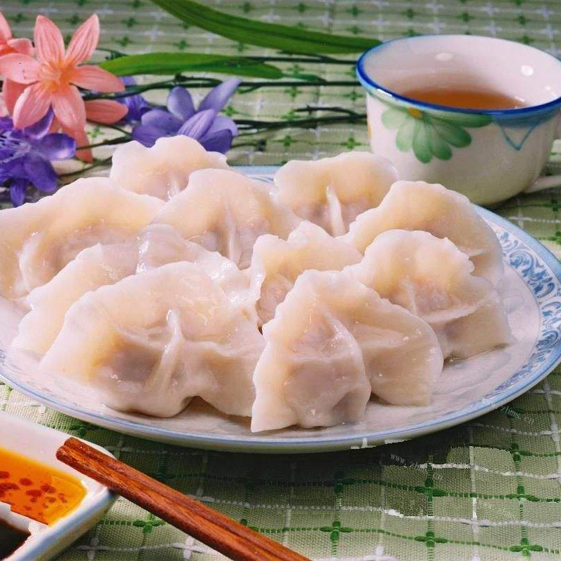 自己做的素三鲜水饺