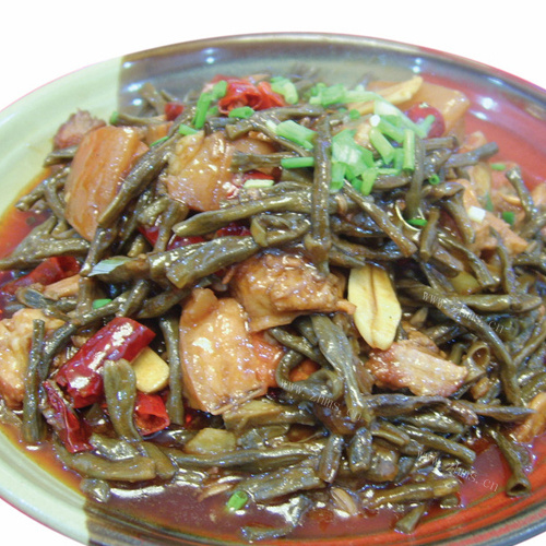 味道不错的腊肉炒豆角