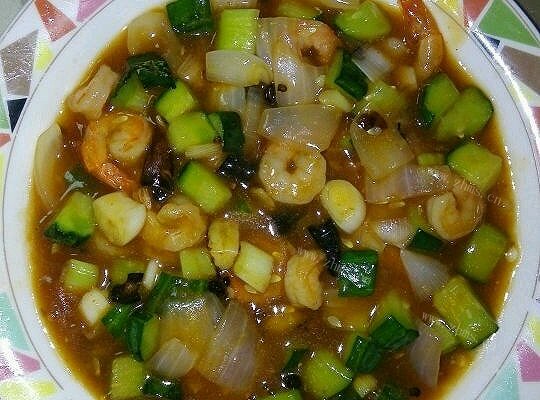 美味的炒虾仁