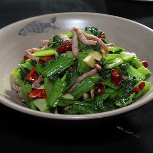 易做的青菜炒肉丝 