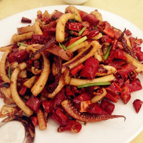 好吃的炒鱿鱼须