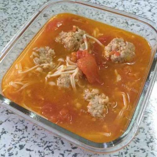 自制番茄肉丸汤