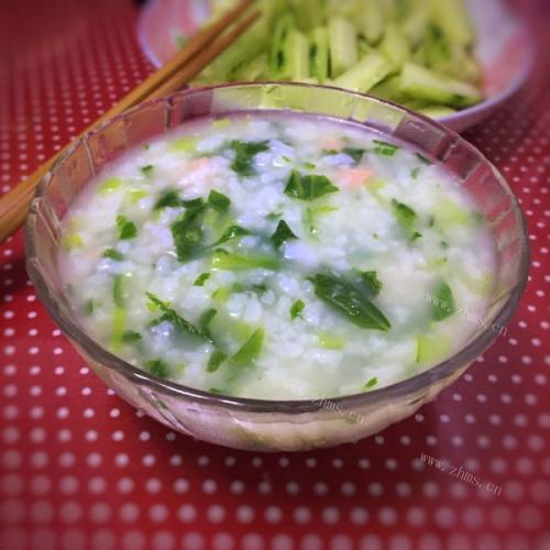美味的青菜粥