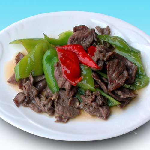 家常菜青椒炒牛肉