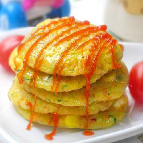 饱满的胡萝卜蛋饼