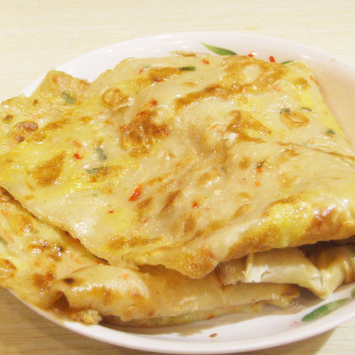 甘脆的葱香鸡蛋饼