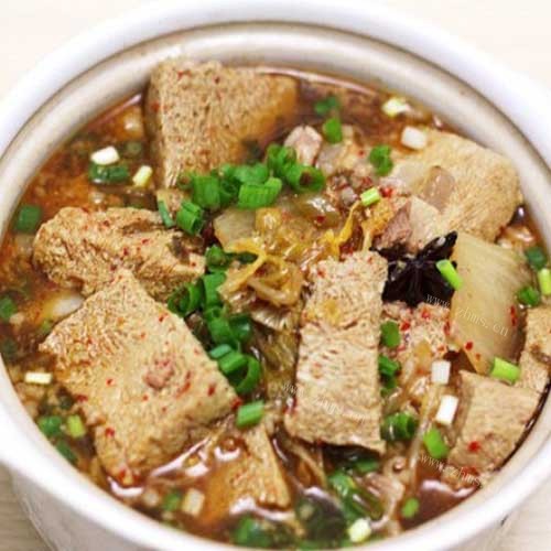 美美厨房之白菜炖冻豆腐