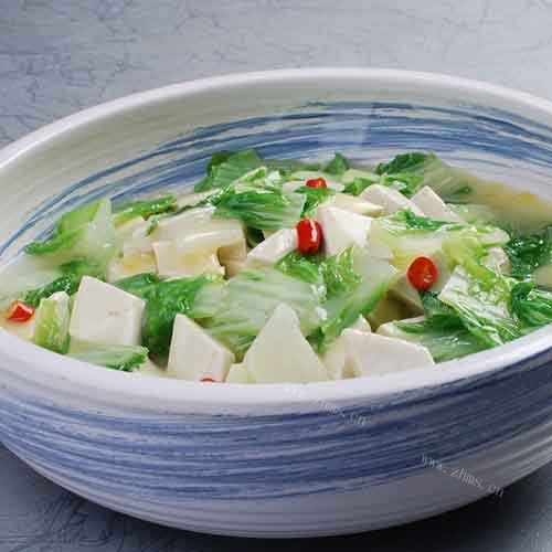 家常菜白菜炖豆腐