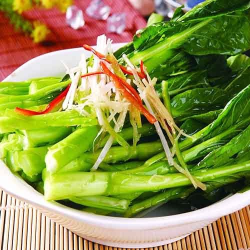 可口的白灼菜心