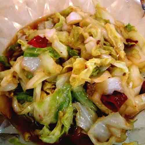 家常菜炒甘蓝菜