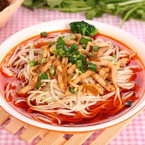 「健康美食」榨菜肉丝面