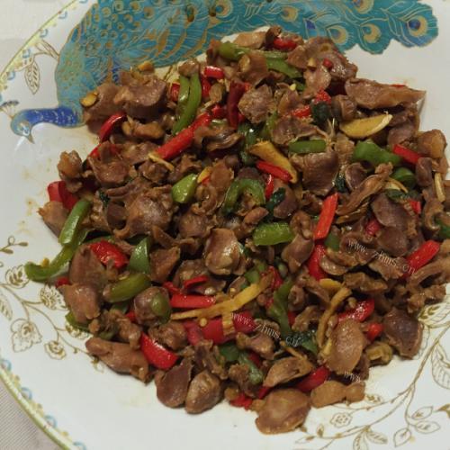 美味孜然鸡胗
